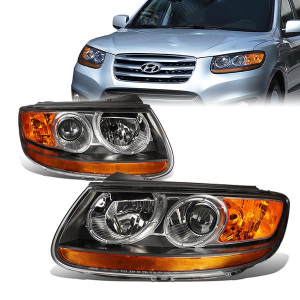 Factory Style Projector Headlights<br>07-12 Hyundai Santa Fe