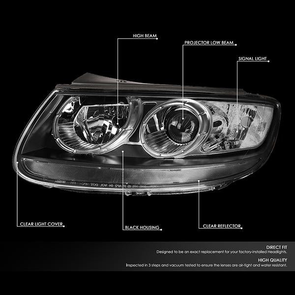 Factory Style Projector Headlights<br>07-12 Hyundai Santa Fe