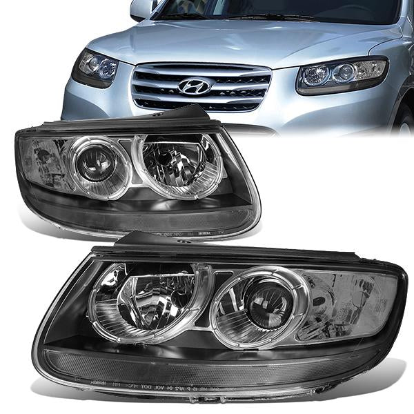 Factory Style Projector Headlights<br>07-12 Hyundai Santa Fe