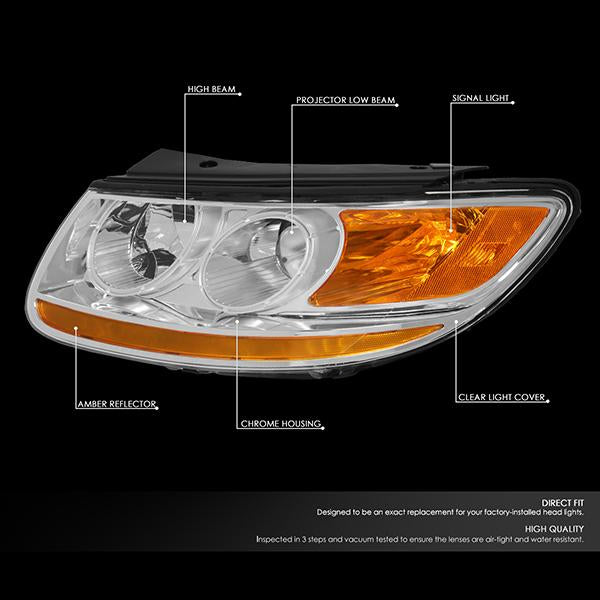 Factory Style Projector Headlights<br>07-12 Hyundai Santa Fe