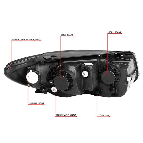 Factory Style Projector Headlights<br>07-12 Hyundai Santa Fe