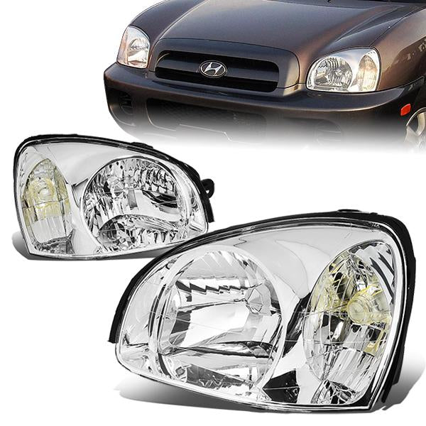 Factory Style Headlights<br>03-06 Hyundai Santa Fe