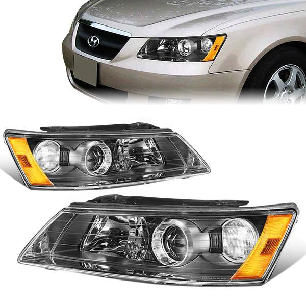 Factory Style Projector Headlights<br>06-08 Hyundai Sonata