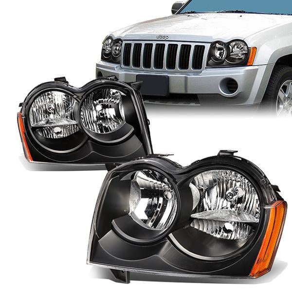 Factory Style Headlights<br>05-07 Jeep Grand Cherokee