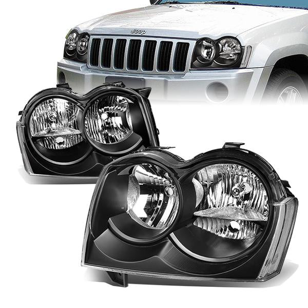 Factory Style Headlights<br>05-07 Jeep Grand Cherokee