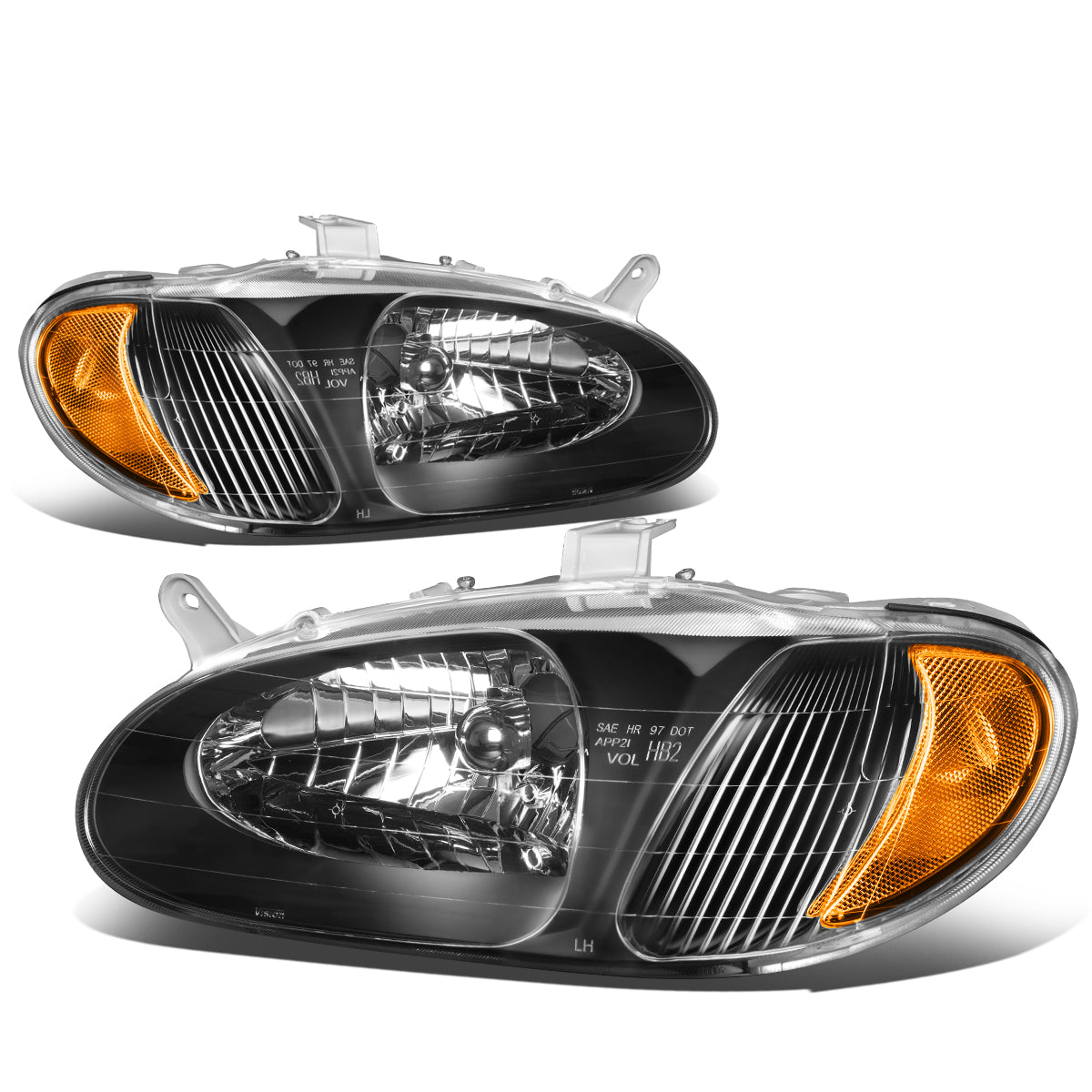 Factory Style Headlights<br>98-01 Kia Sephia