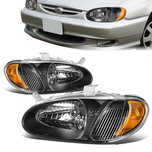 Factory Style Headlights<br>98-01 Kia Sephia