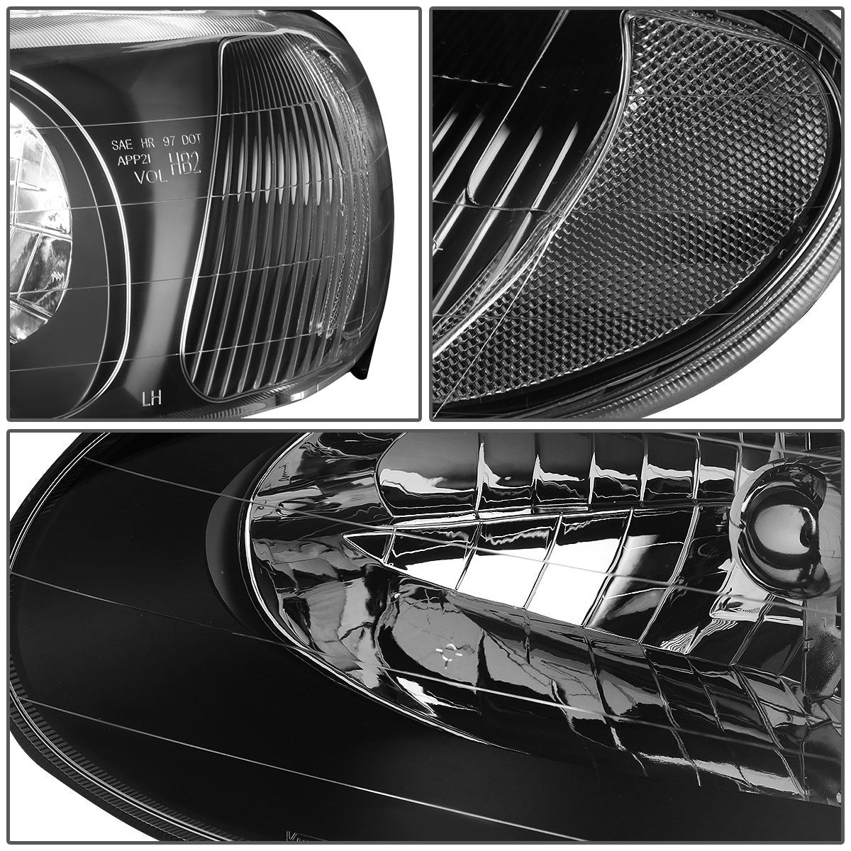 Factory Style Headlights<br>98-01 Kia Sephia