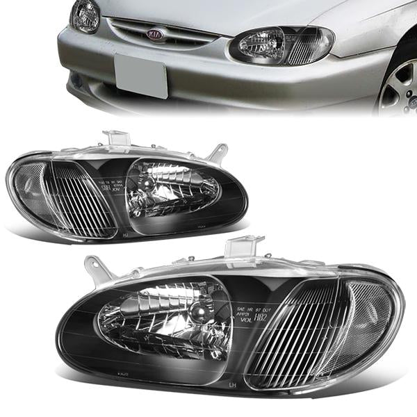 Factory Style Headlights<br>98-01 Kia Sephia