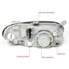 Factory Style Headlights<br>98-01 Kia Sephia