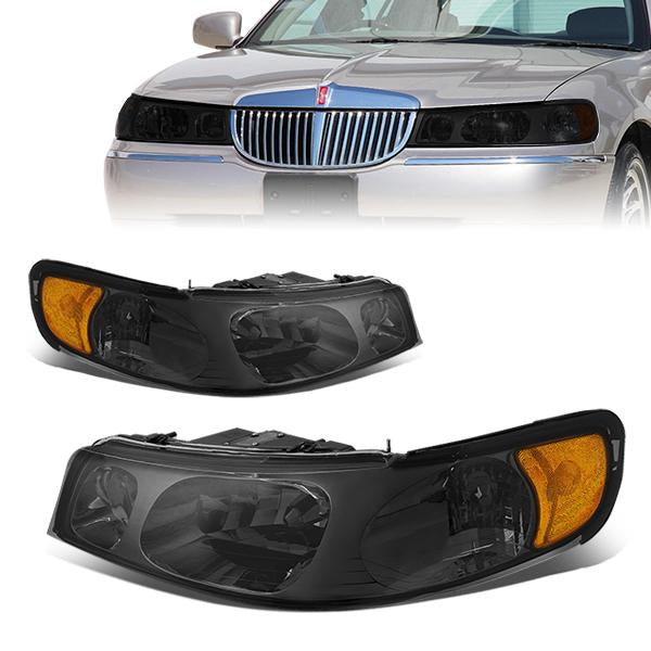 Factory Style Headlights<br>98-02 Lincoln Town Car