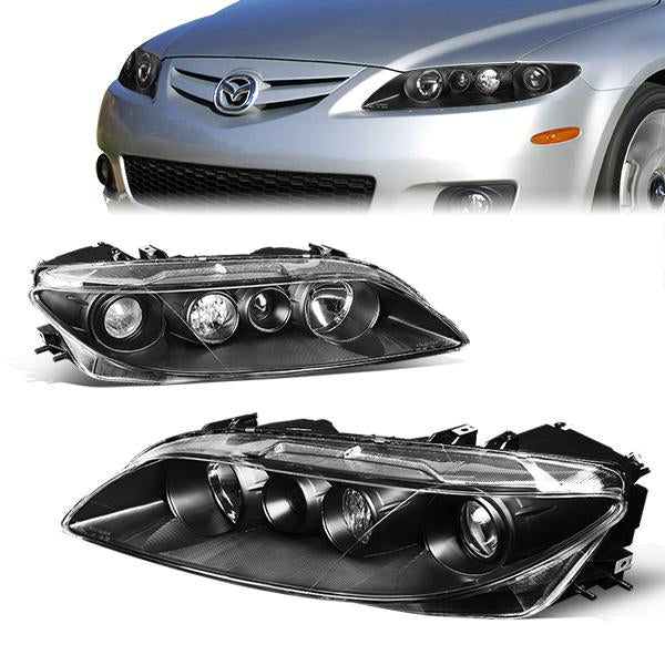 Factory Style Projector Headlights<br>03-05 Mazda 6