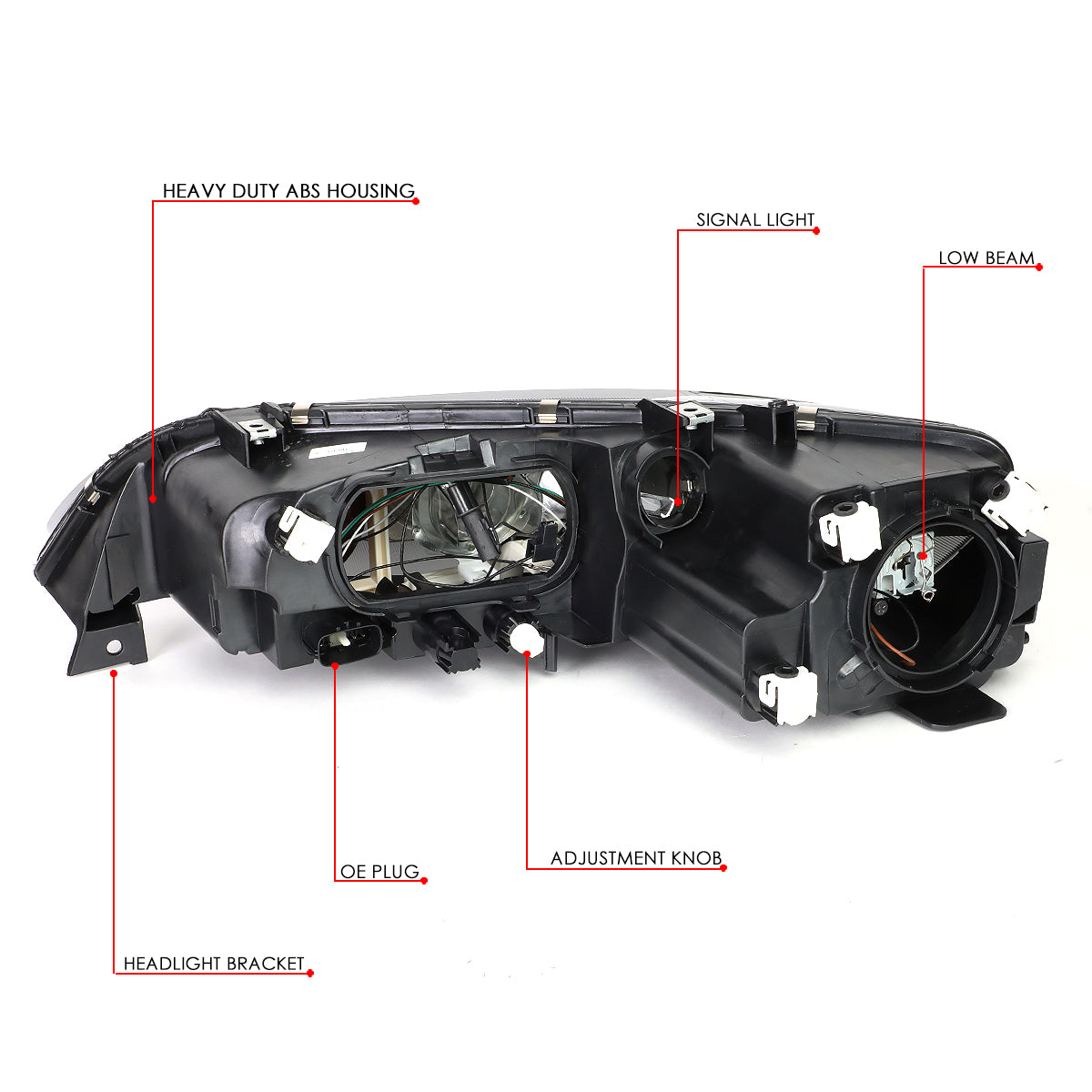 Factory Style Projector Headlights<br>03-05 Mazda 6