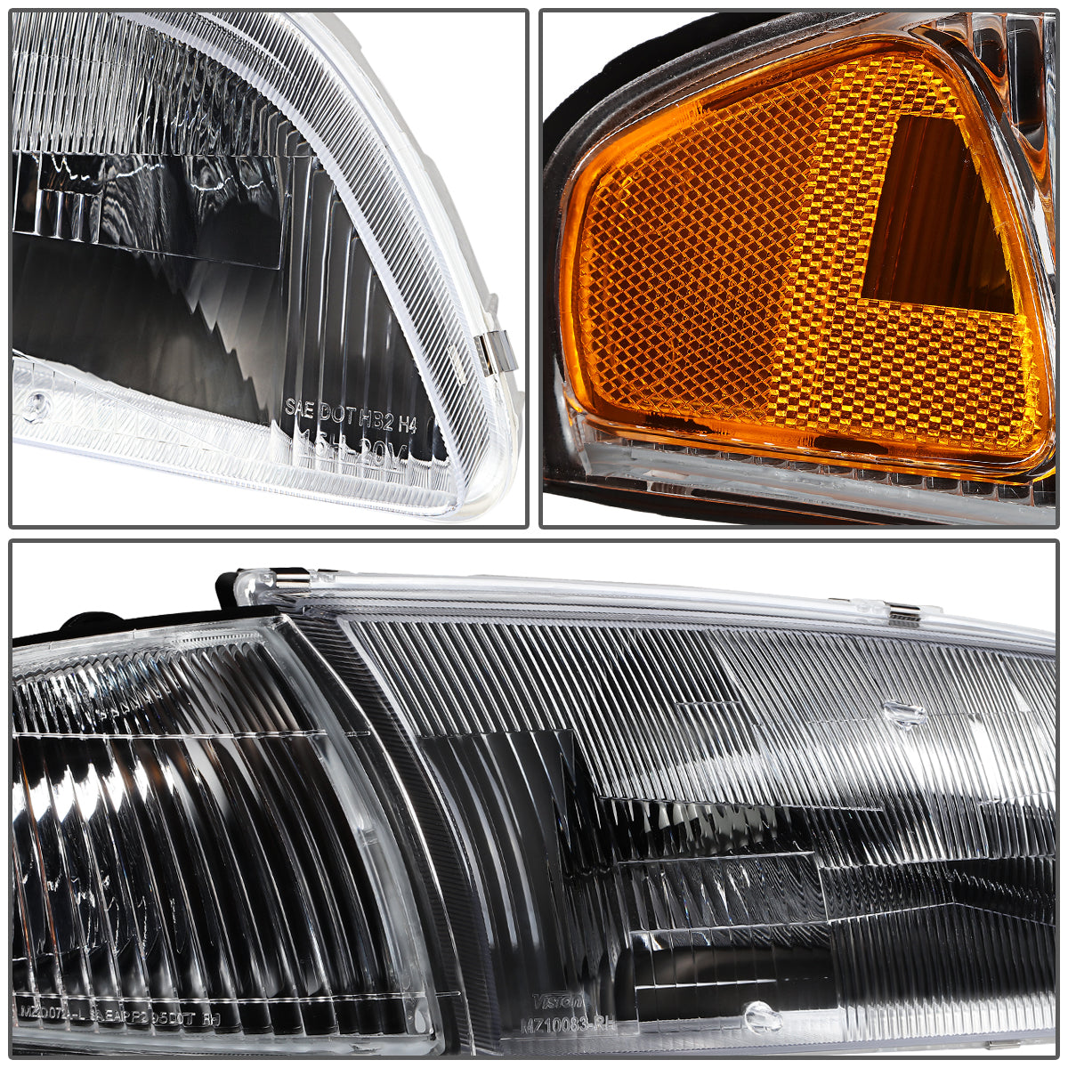 Factory Style Headlights<br>98-99 Mazda 626