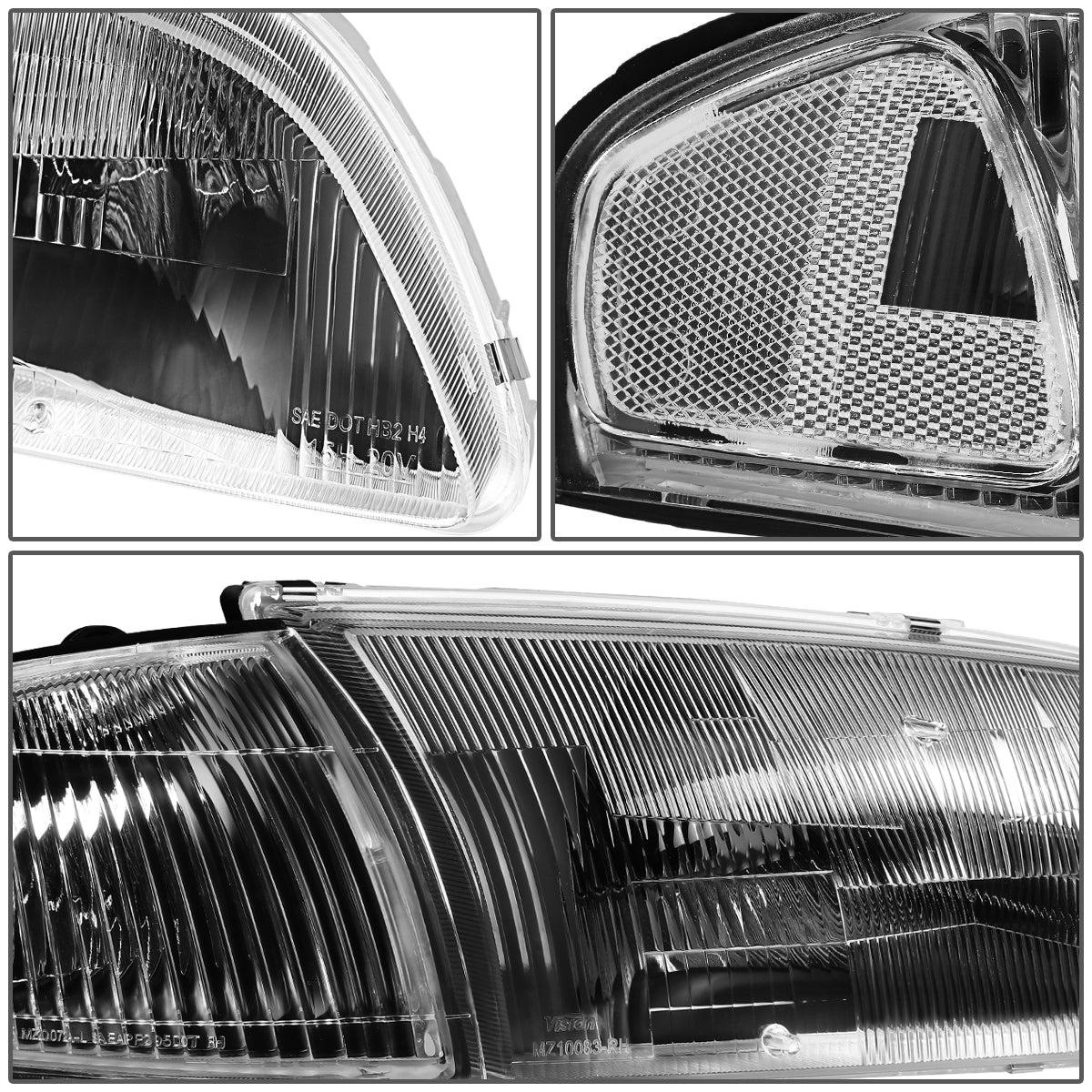 Factory Style Headlights<br>98-99 Mazda 626