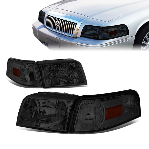 Factory Style Headlights <br>06-11 Mercury Grand Marquis