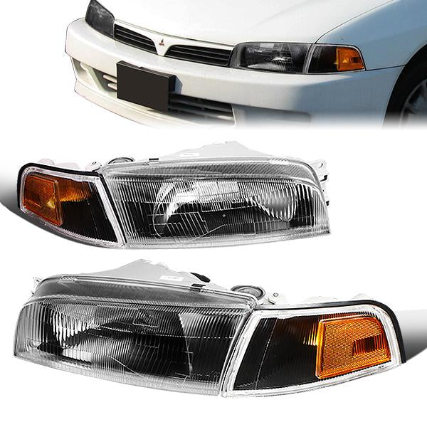 Factory Style Headlights <br>97-01 Mitsubishi Mirage Sedan