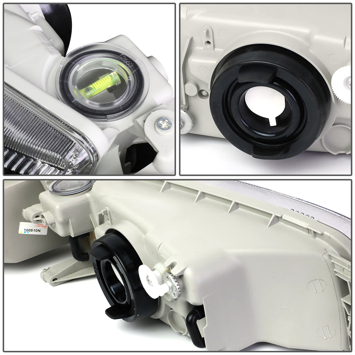 Factory Style Headlights <br>97-01 Mitsubishi Mirage Sedan