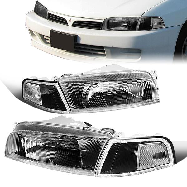 Factory Style Headlights <br>97-01 Mitsubishi Mirage Sedan