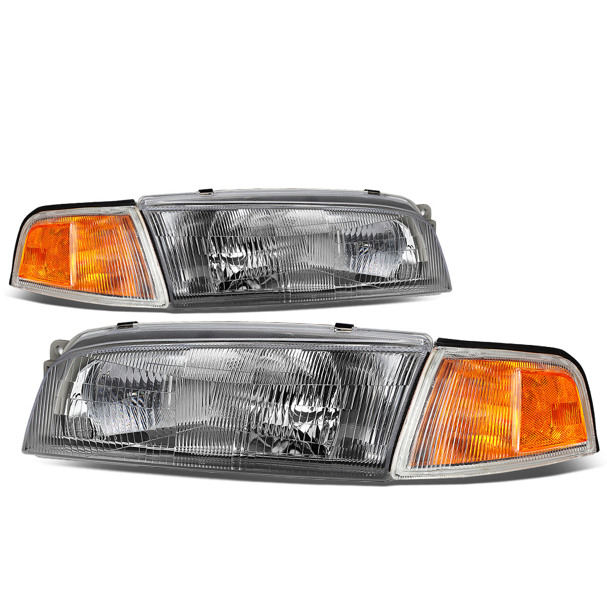 Factory Style Headlights <br>97-01 Mitsubishi Mirage Sedan