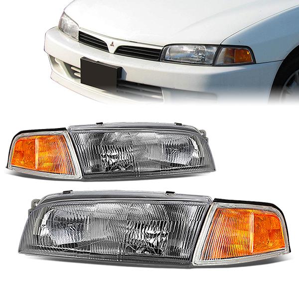 Factory Style Headlights <br>97-01 Mitsubishi Mirage Sedan