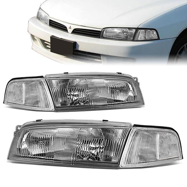 Factory Style Headlights <br>97-01 Mitsubishi Mirage Sedan