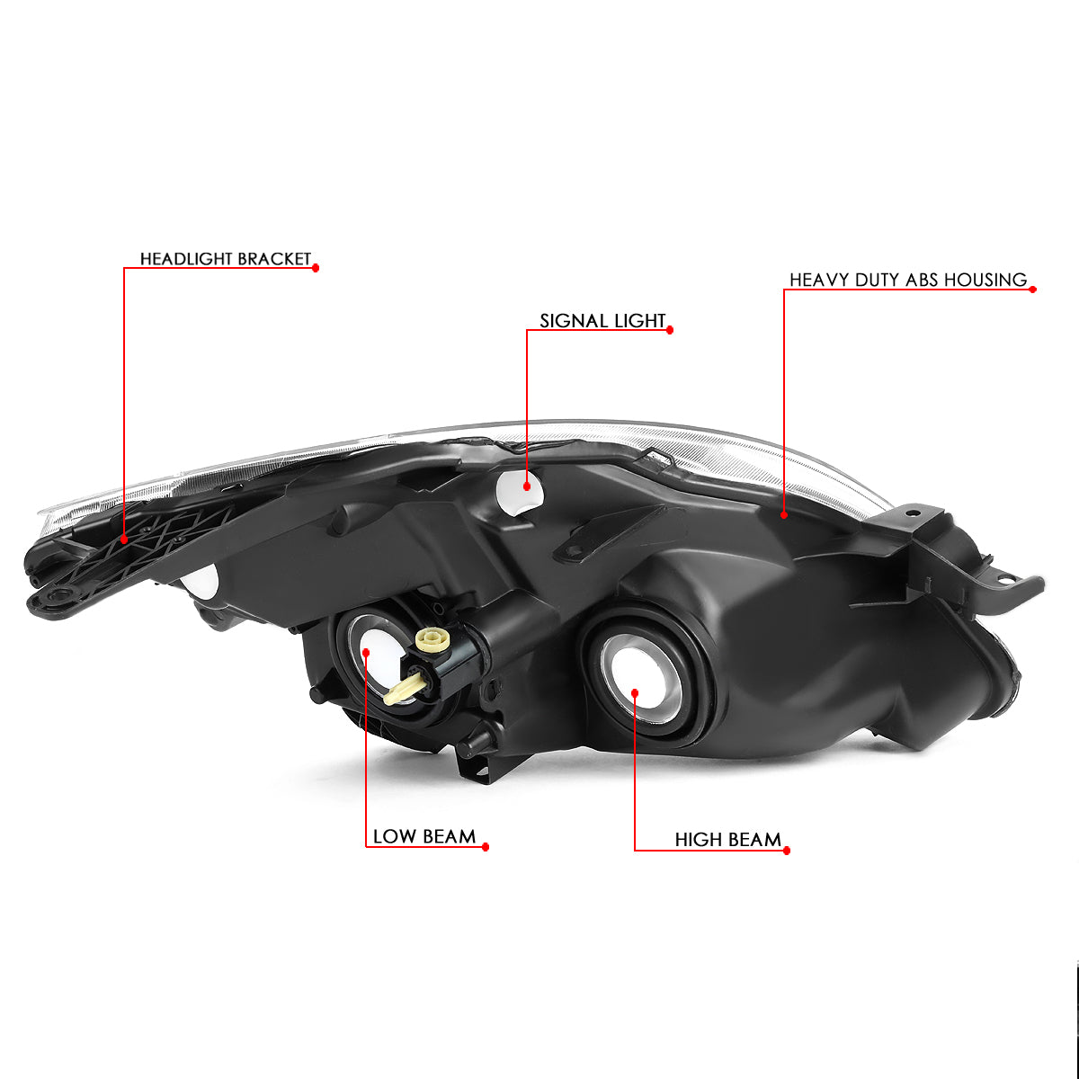 Factory Style Headlights <br>07-09 Nissan Altima Sedan