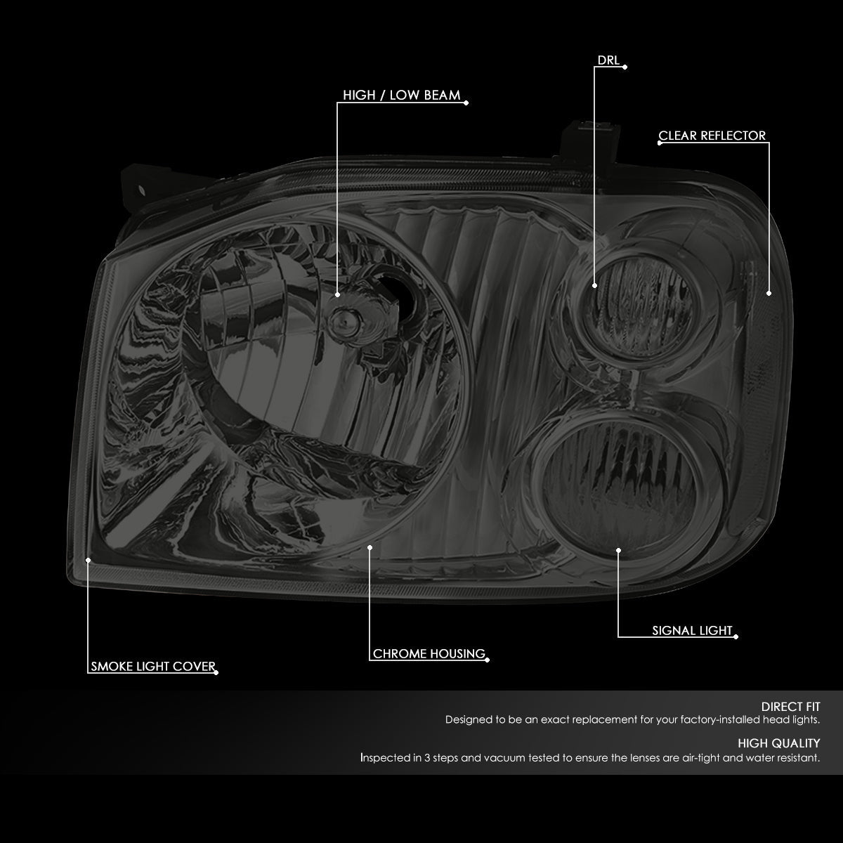 Factory Style Headlights <br>01-04 Nissan Frontier