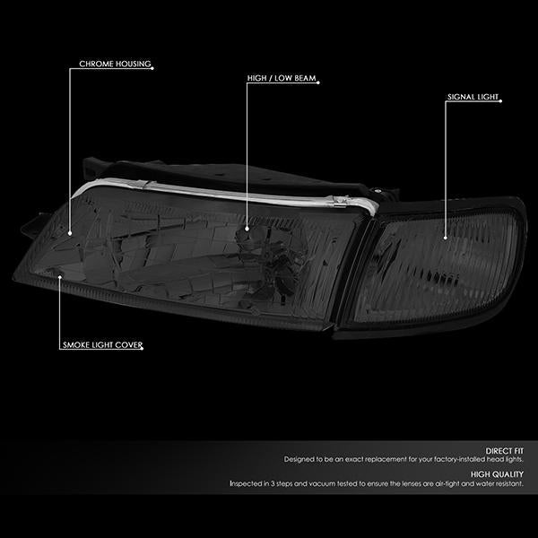 Factory Style Headlights <br>97-99 Nissan Maxima