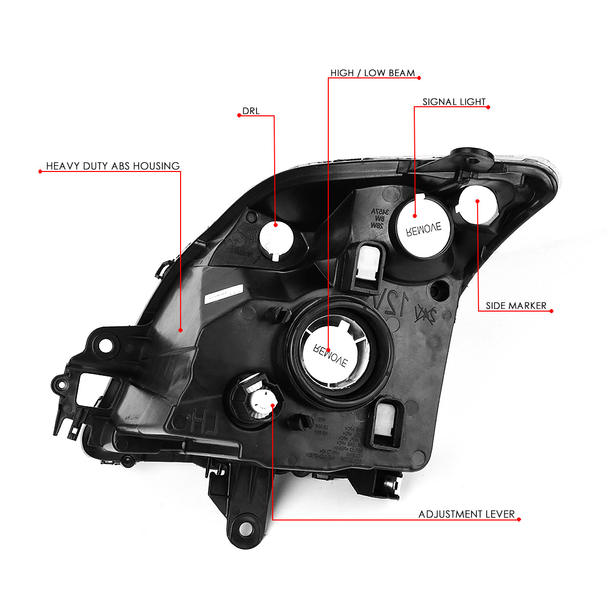 Factory Style Headlights <br>07-09 Nissan Sentra