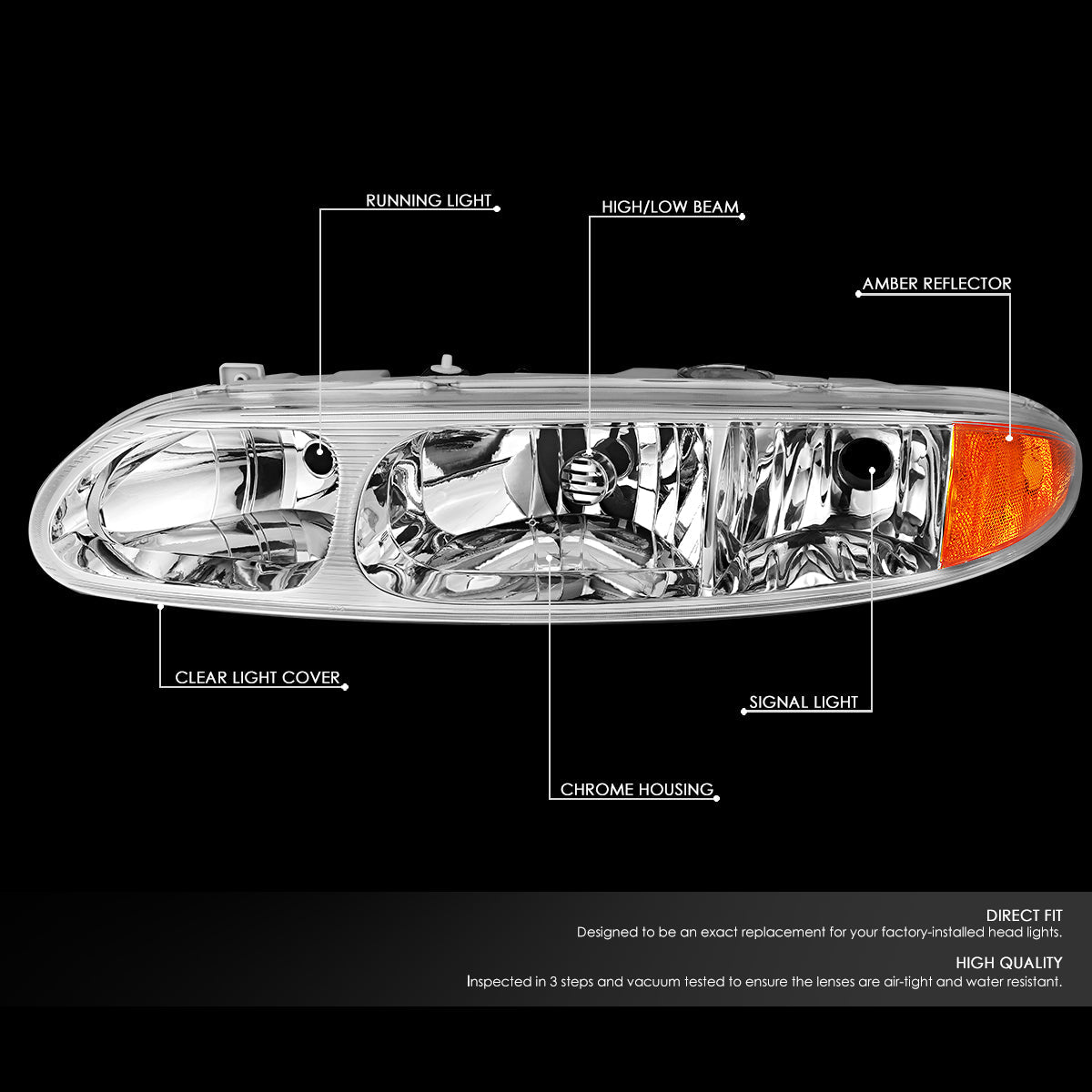 Factory Style Headlights <br>99-04 Oldsmobile Alero