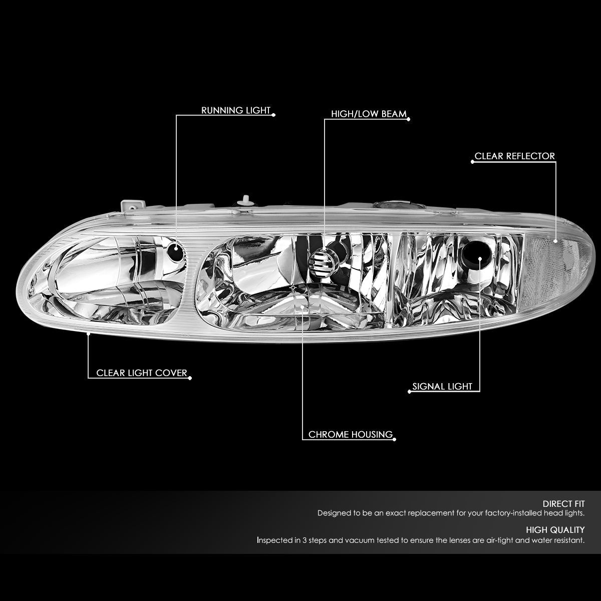 Factory Style Headlights <br>99-04 Oldsmobile Alero