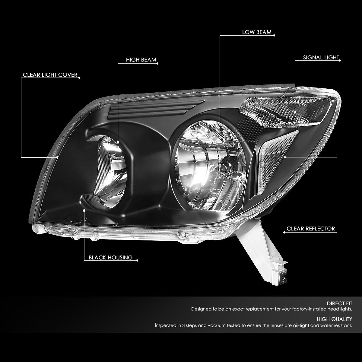 Factory Style Headlights <br>03-05 Toyota 4Runner