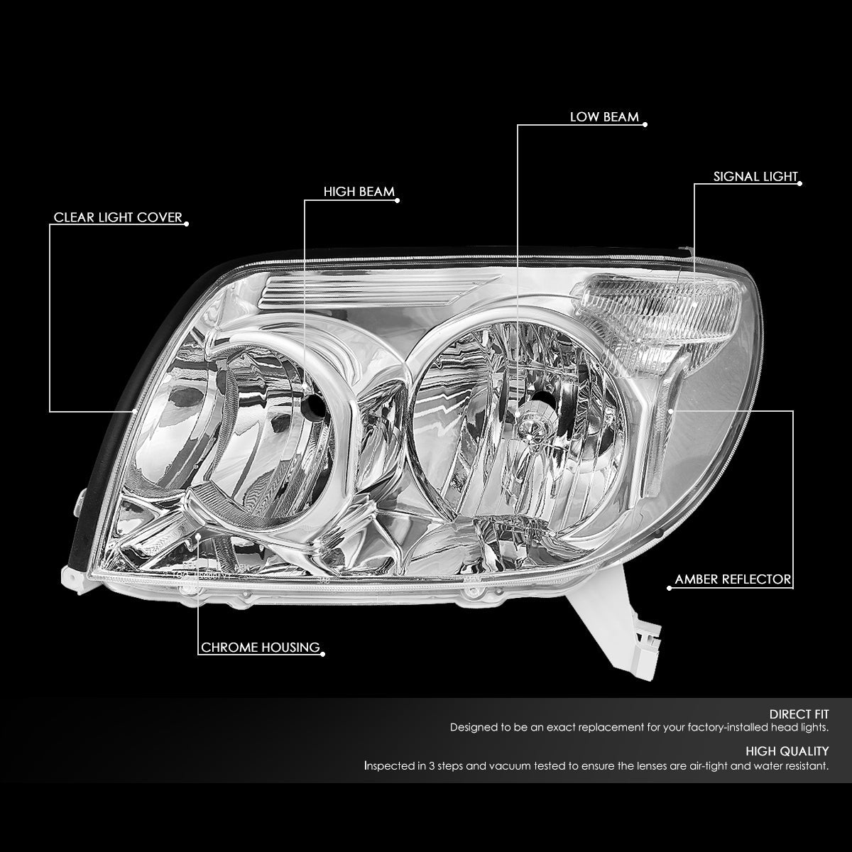 Factory Style Headlights <br>03-05 Toyota 4Runner