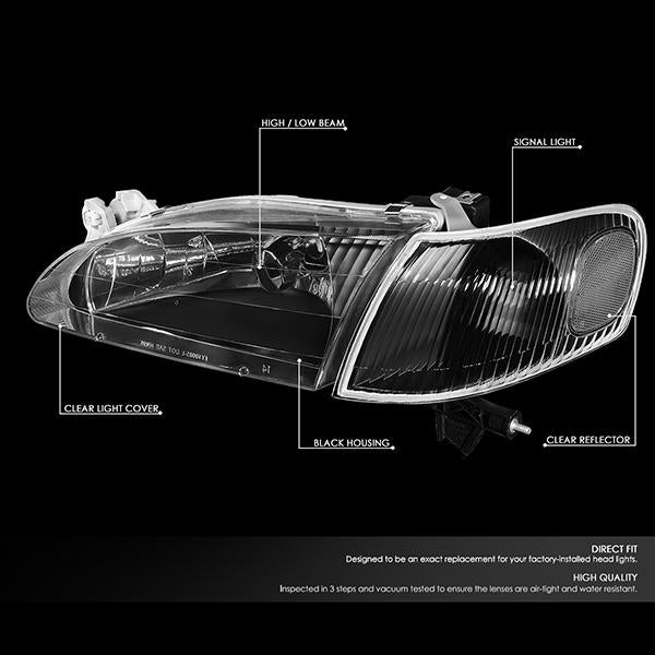 Factory Style Headlights <br>98-00 Toyota Corolla