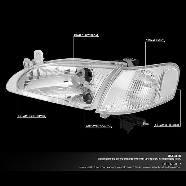 Factory Style Headlights <br>98-00 Toyota Corolla