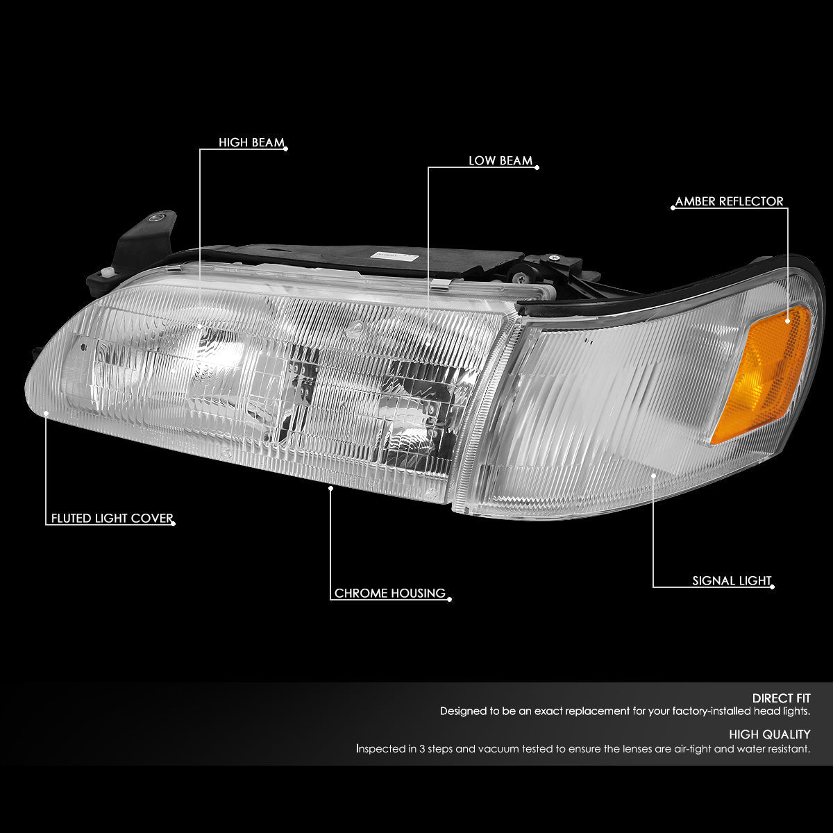 Factory Style Headlights <br>93-97 Toyota Corolla