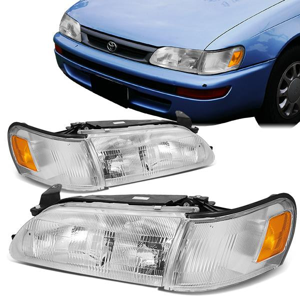 Factory Style Headlights <br>93-97 Toyota Corolla