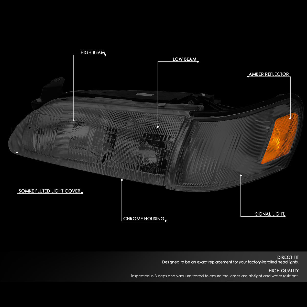 Factory Style Headlights <br>93-97 Toyota Corolla