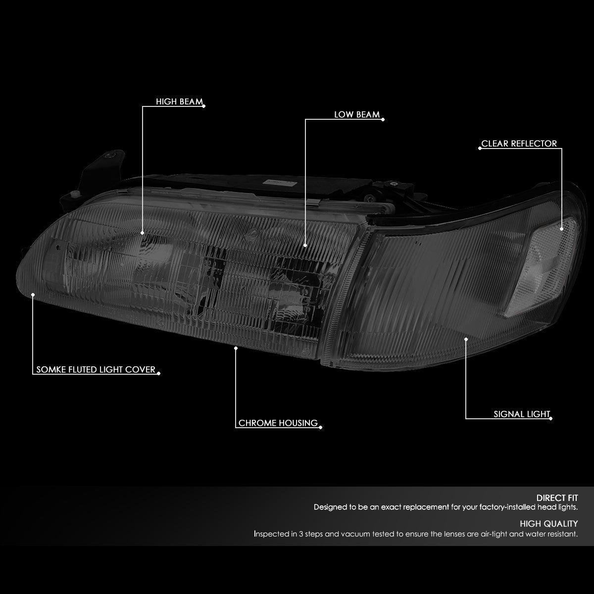 Factory Style Headlights <br>93-97 Toyota Corolla