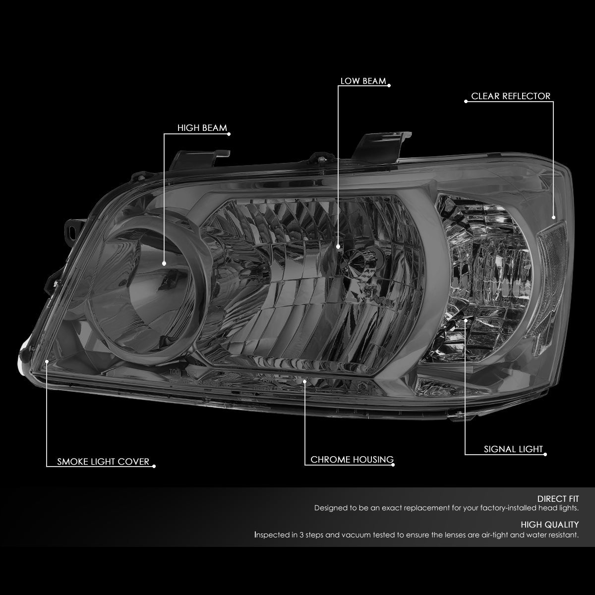 Factory Style Headlights <br>04-06 Toyota Highlander