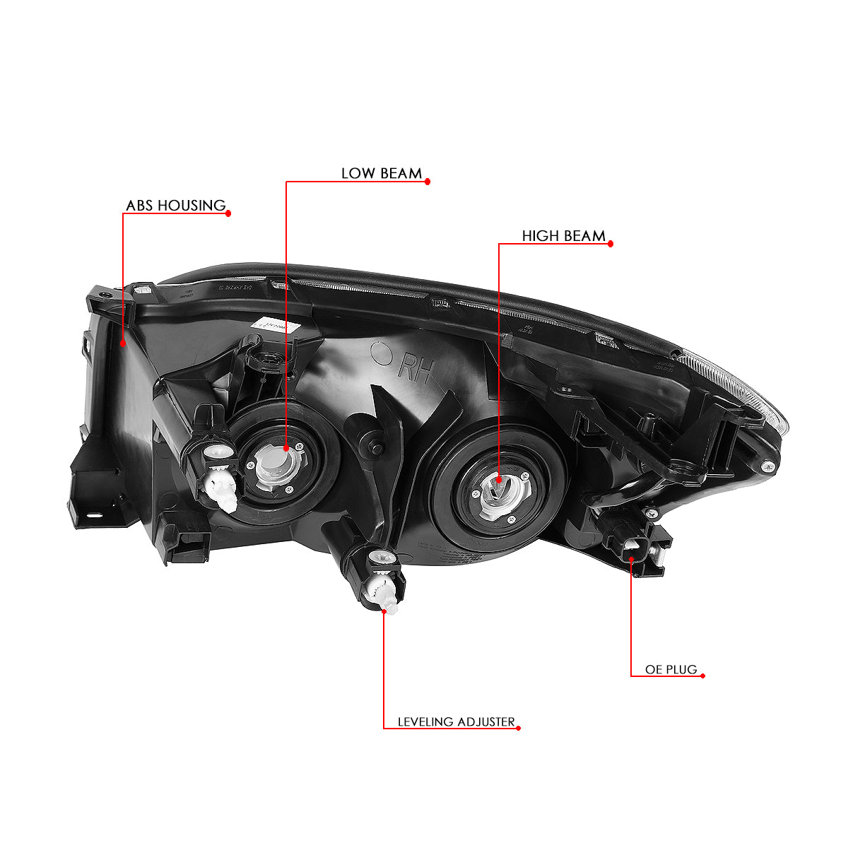 Factory Style Headlights <br>06-08 Toyota RAV4