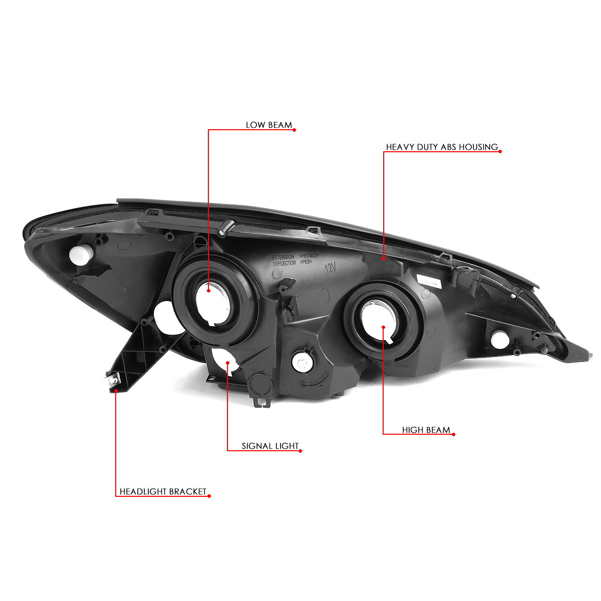 Factory Style Headlights <br>04-05 Toyota Sienna