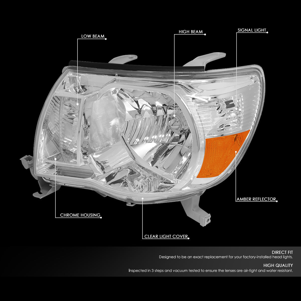 Factory Style Headlights <br>05-11 Toyota Tacoma