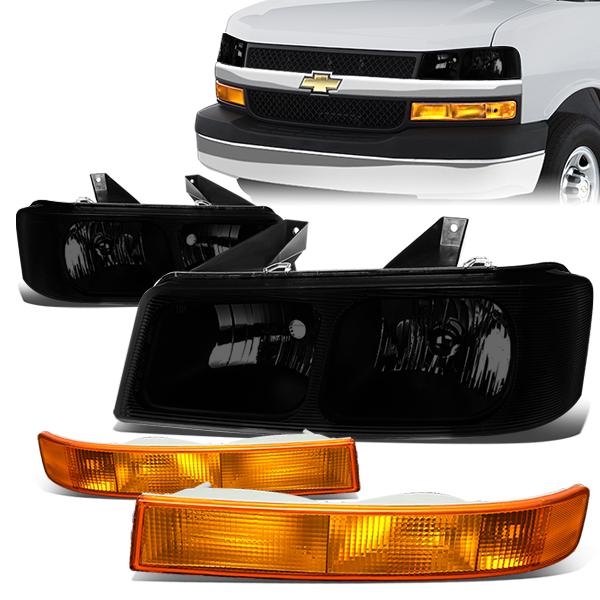 Factory Style Headlights <br>03-20 Chevy Express / GMC Savana 1500-4500