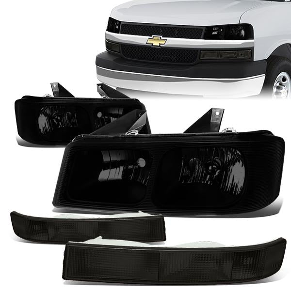 Factory Style Headlights <br>03-20 Chevy Express / GMC Savana 1500-4500