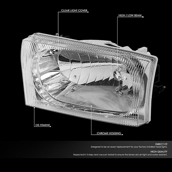 Factory Style Headlights <br>99-04 Ford F250 - F550 Super Duty, 01-04 Excurison