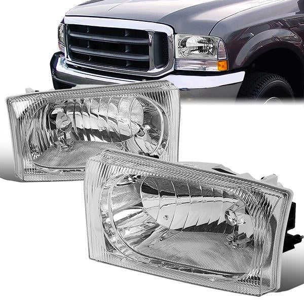 Factory Style Headlights <br>99-04 Ford F250 - F550 Super Duty, 01-04 Excurison