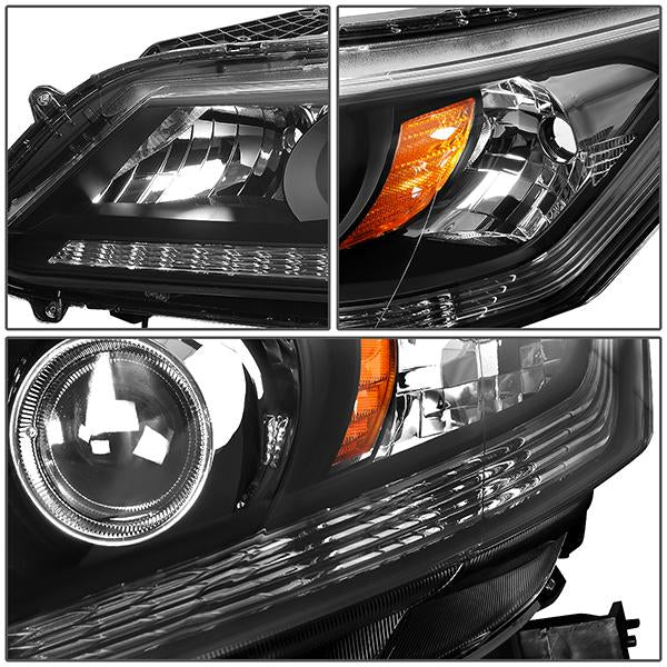 LED DRL Projector Headlights <br>13-15 Honda Accord Sedan