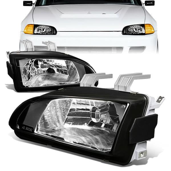 Factory Style Headlights <br>92-95 Honda Civic